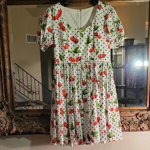 Dolce & Gabbana Red and White Casual Dress